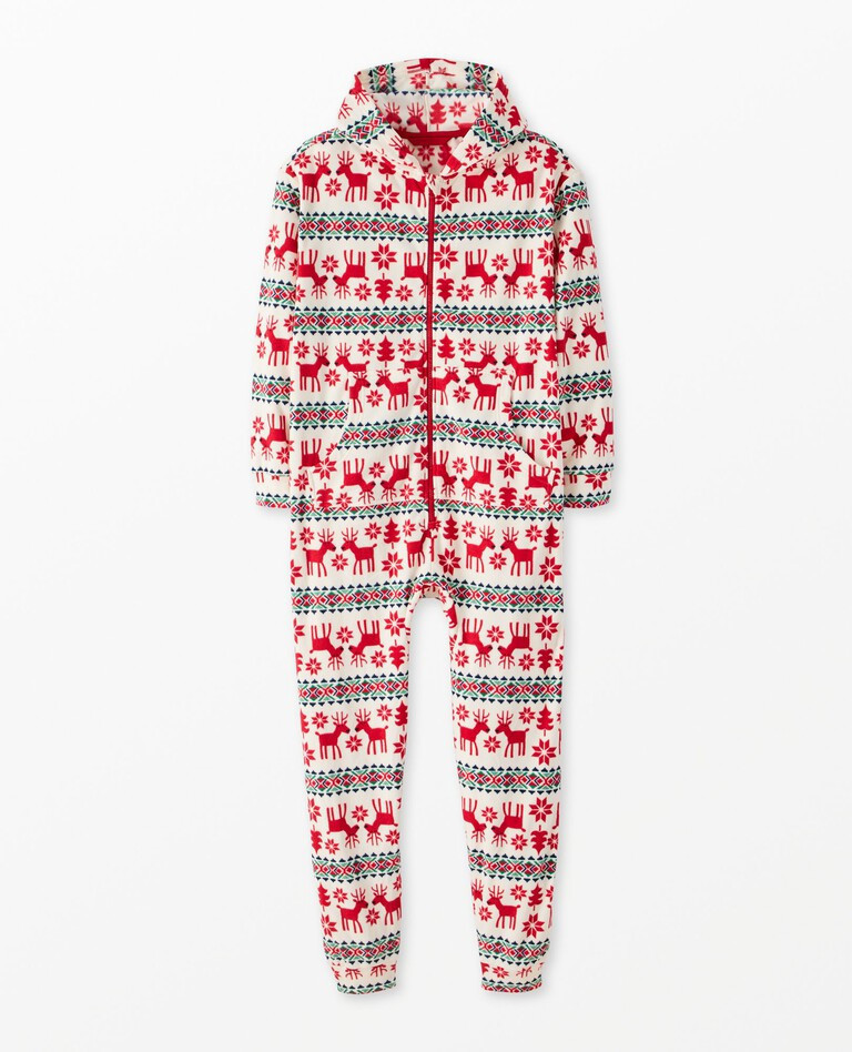 Adult Holiday Fleece Hooded Onesie | Hanna Andersson