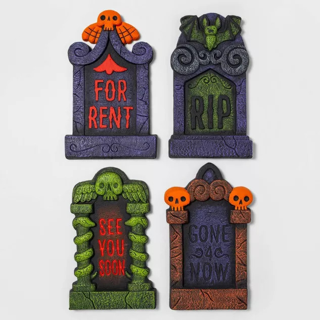 18" 4pk Foam Tombstone Halloween Decorative Prop - Hyde & EEK! Boutique™ | Target