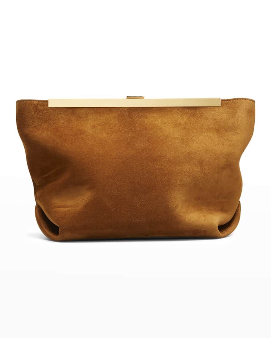 Khaite Augusta Suede Envelope Clutch Bag | Neiman Marcus