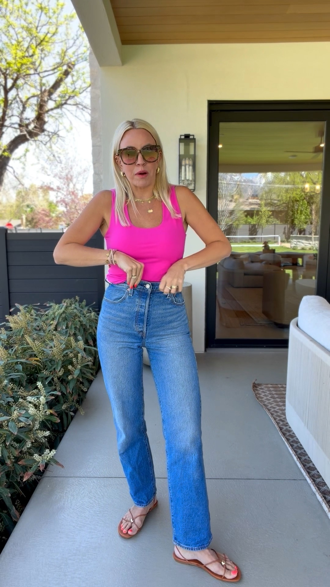 This tank is double lined and so flattering! Size M

#LTKootd #LTKgrwm #LTKmomlife