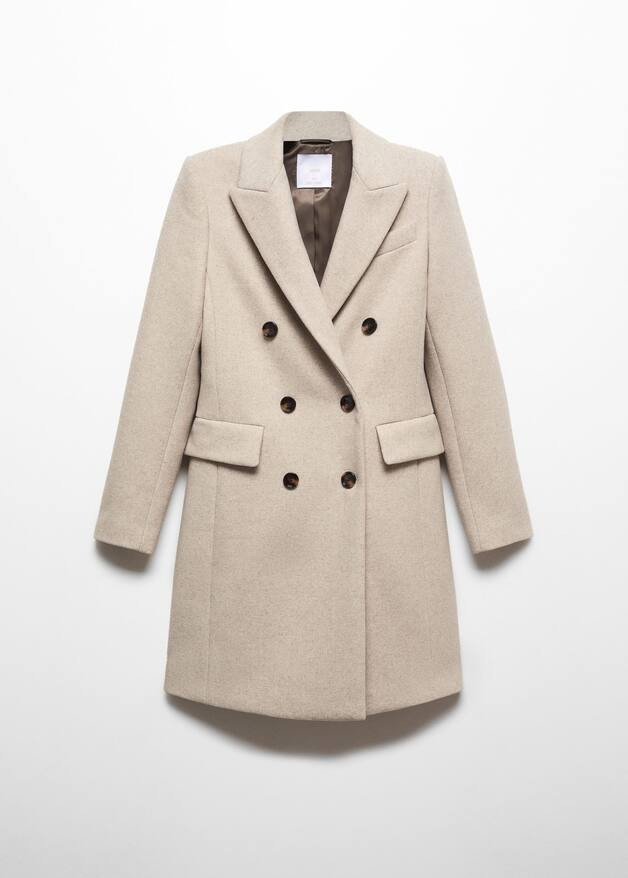 Double-breasted wool coat | MANGO (US)