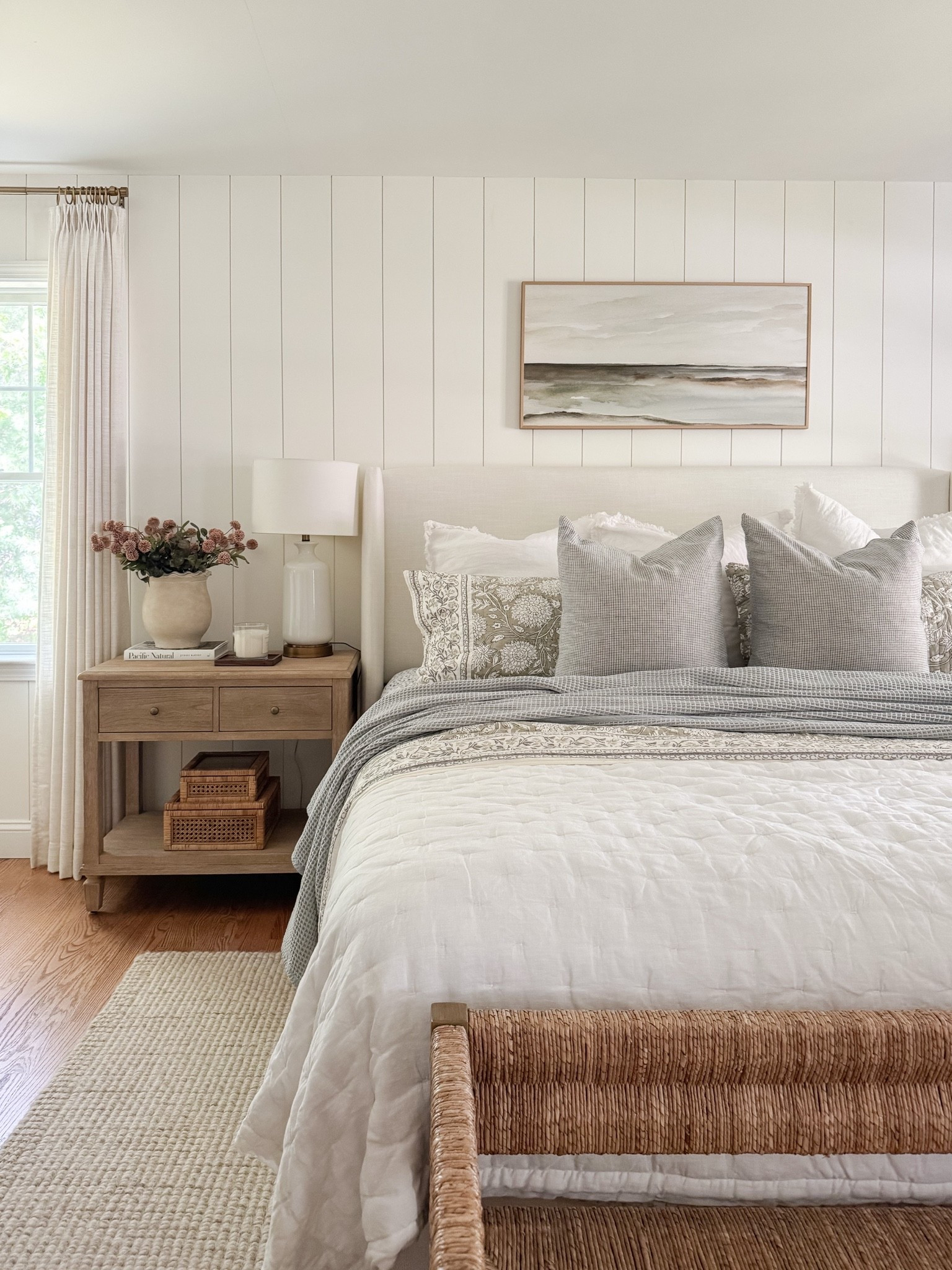 A simple and cozy bedroom design that always feels welcoming 🤍 I’m always switching up our bedding to make things feel fresh and exciting. This was one of your favorite looks! Linking all my finds here, including our area rug, woven bench, dresser, bedding, and more!

#LTKHome