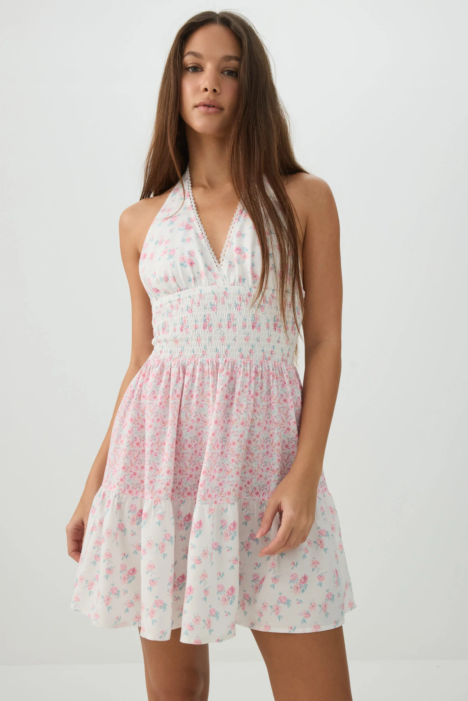Floral Halter Mini Dress | Ardene