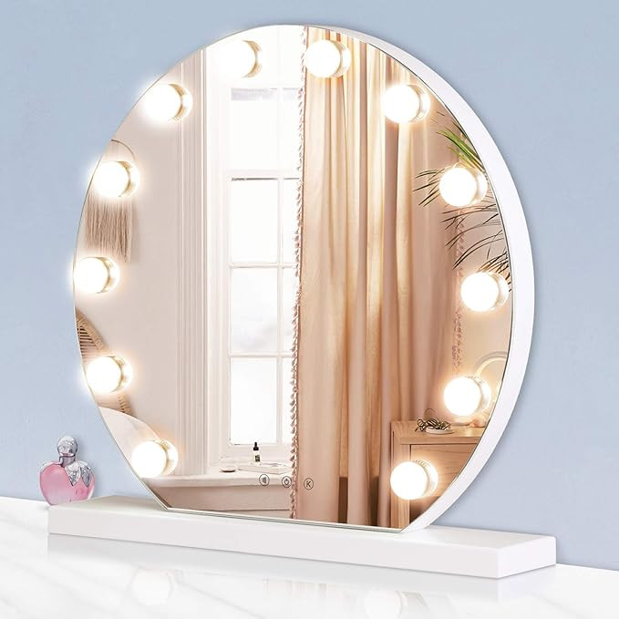 YOKUKINA Vanity Mirror with 12 LED Lights, 32 Inch Hollywood Lighted Makeup Mirror for Dressing R... | Amazon (US)