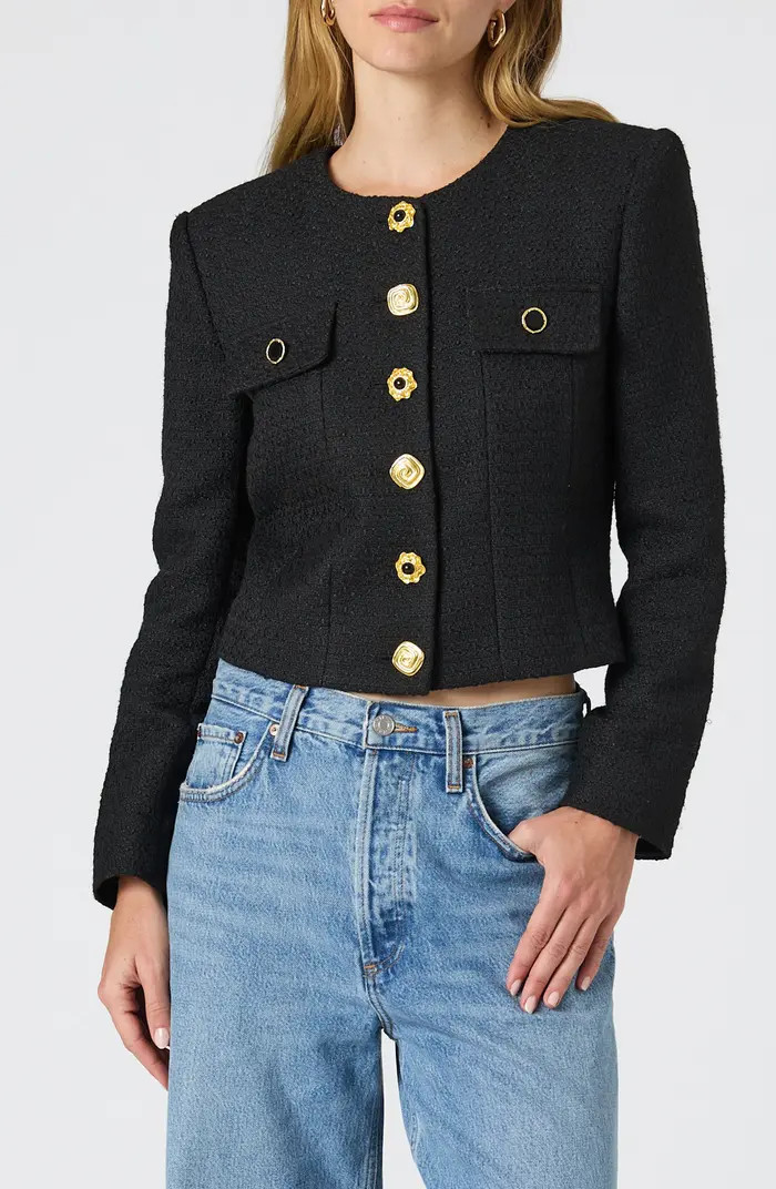 French Connection Mismatched Button Tweed Jacket | Nordstromrack | Nordstrom Rack