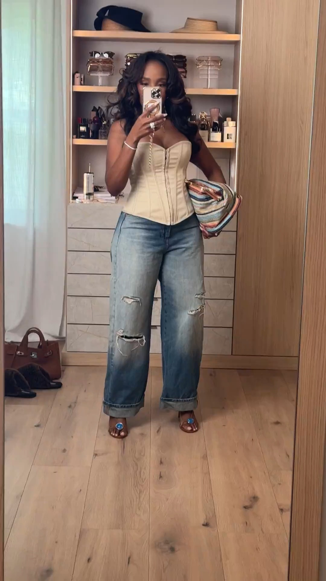 Hi Babes! 🤍👖

The corset top + relaxed denim combo never misses. This look gives effortless cool-girl energy while still feeling feminine and polished. The structured top creates the perfect silhouette, and the oversized distressed jeans keep it casual and comfortable.

✨ FIT DETAILS
• Corset-style top with structured fit
• Relaxed distressed denim
• True to size
• Easy to dress up or down

✨ WHERE TO WEAR THIS
• Weekend brunch
• Casual date night
• Girls' day out
• Concerts
• Vacation nights

Paired with statement accessories and heels for an elevated everyday look.

Everything is linked below!

xx Kira | IG: KirasFashionFinds

Measurements: 5'4" | 140 lbs | Size Small

#LTKgrwm #LTKootd #LTKPetite