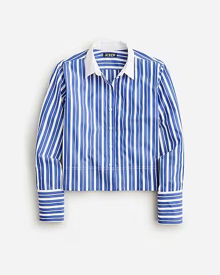 Cropped garçon shirt in stripe | J.Crew US