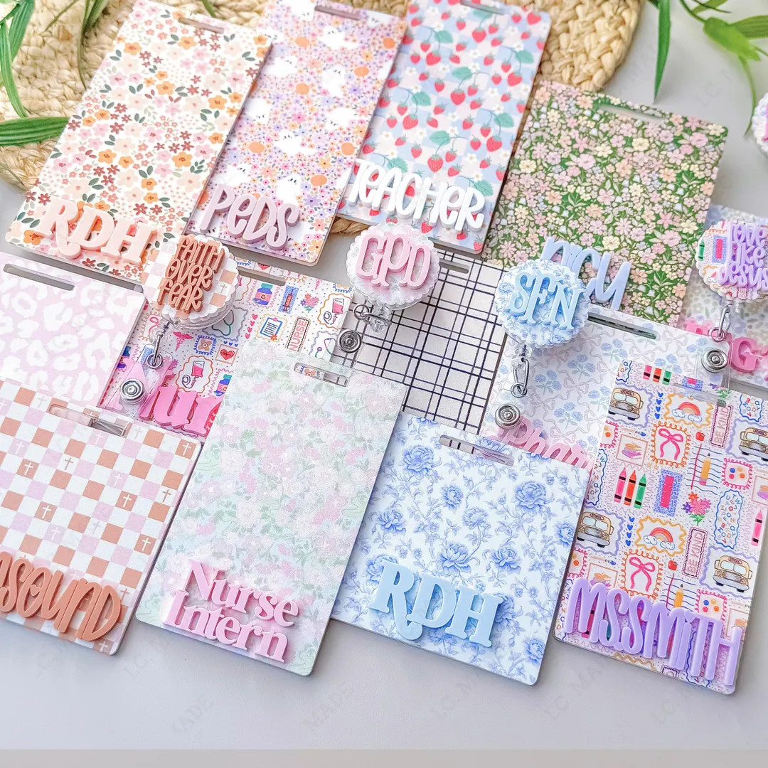 Custom Badge Buddy, Badge Reel Charm, Nursing Badge, Teacher Badge, Badge Reel, Acrylic Badge Bud... | Etsy (US)