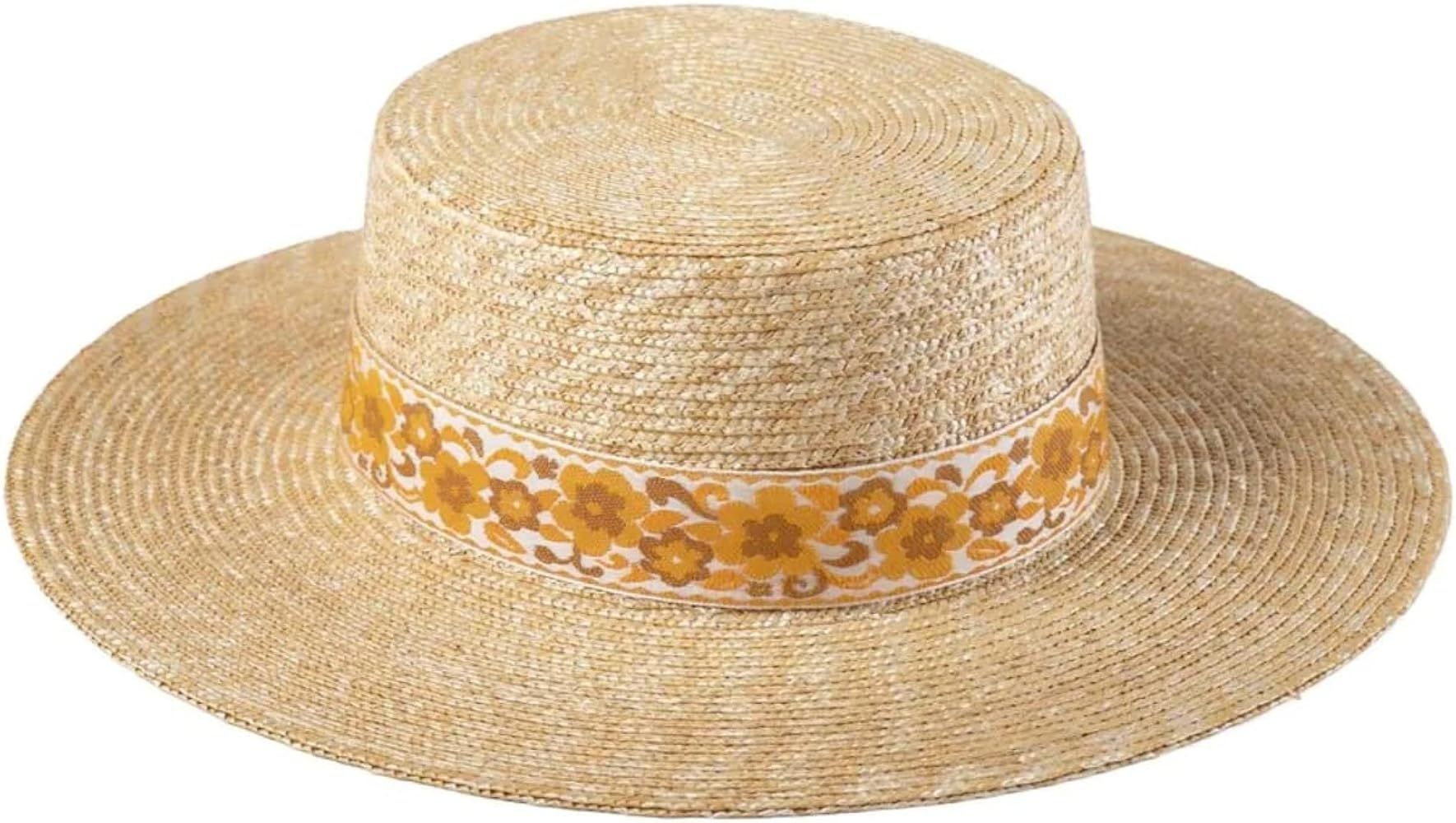 Lack of Color Women's The Spencer Classic Straw Boater Hat | Amazon (US)
