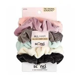 Scunci The Original Scrunchie Hair Ties in Soft Velour, Assorted Pastels and Black, 6 Ct | Walmart (US)