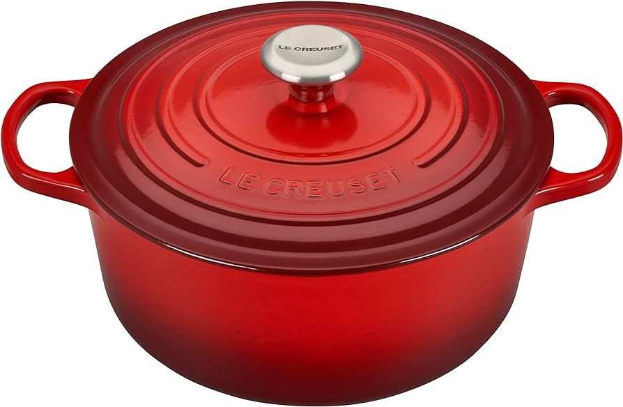 Le Creuset Enameled Cast Iron Signature Round Dutch Oven, 5.5 qt., Cerise | Amazon (US)