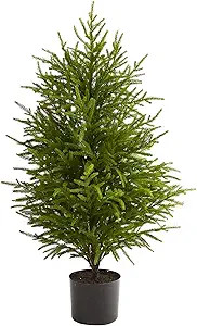 Nearly Natural 40in. Norfolk Island Pine “Natural Look” Artificial Tree,Green | Amazon (US)
