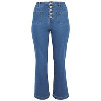 Dark Blue Patch Pocket Wide Leg Jeans | JD Williams (UK)