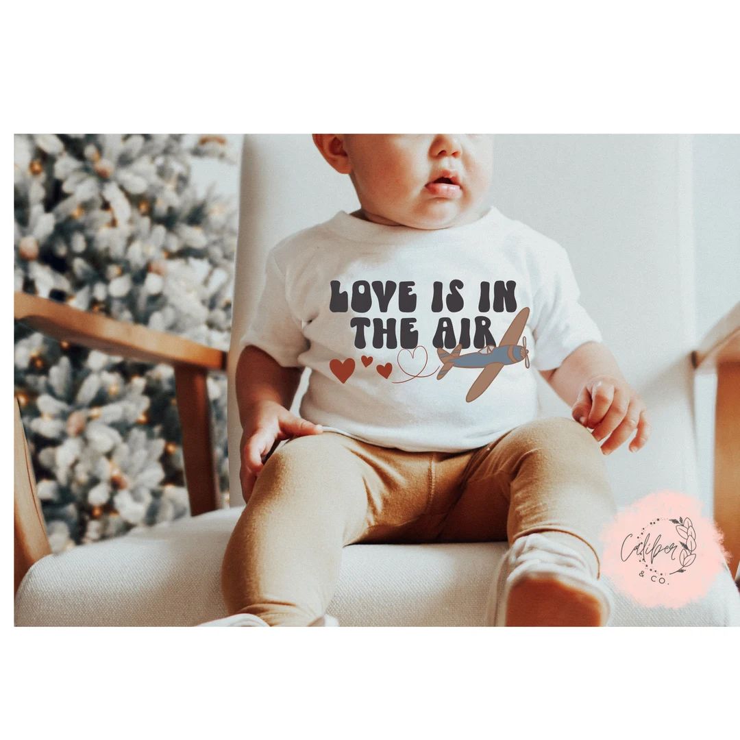 Love is in the Air Airplane Boy Baby Onesie®  Boys Valentines - Etsy | Etsy (US)