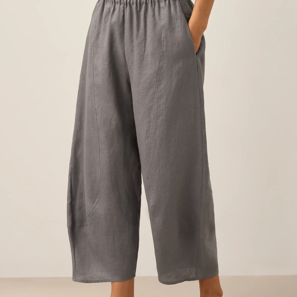 Classic Linen Ankle Pants | Women's Wide-Leg Comfort | LINTICO