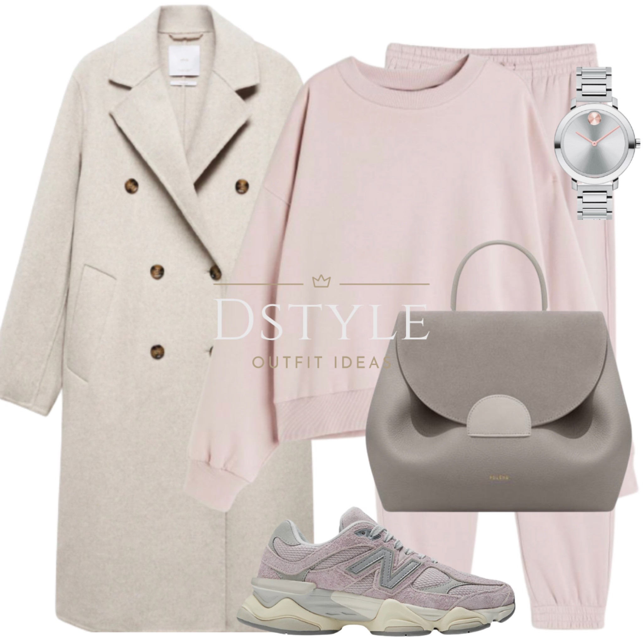 Cozy in Blush Tones: Wrapped up in an oversized wool coat, comfy dusty pink sweatshirt and joggers, and stepping out in style with matching New Balance sneakers. 🌸👟 #CasualChic

#LTKshoecrush #LTKfindsunder50 #LTKtravel