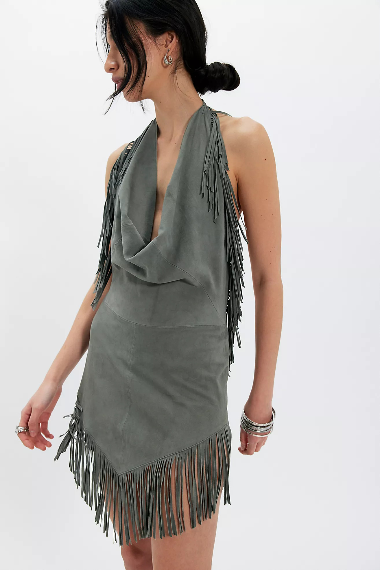 Understated Leather Fringe Mini Dress | Free People (Global - UK&FR Excluded)