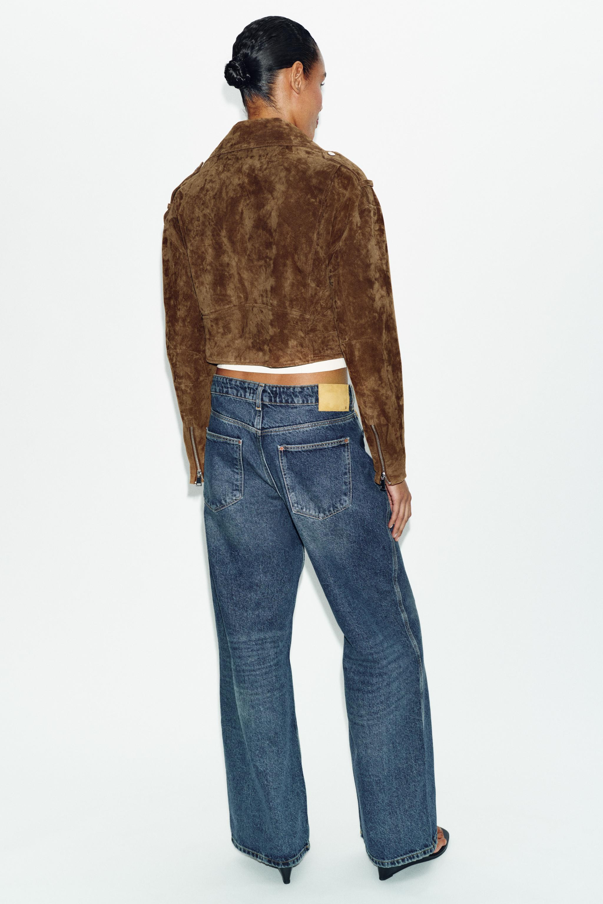 SHORT 100% SUEDE LEATHER JACKET WITH BELT | Zara UK