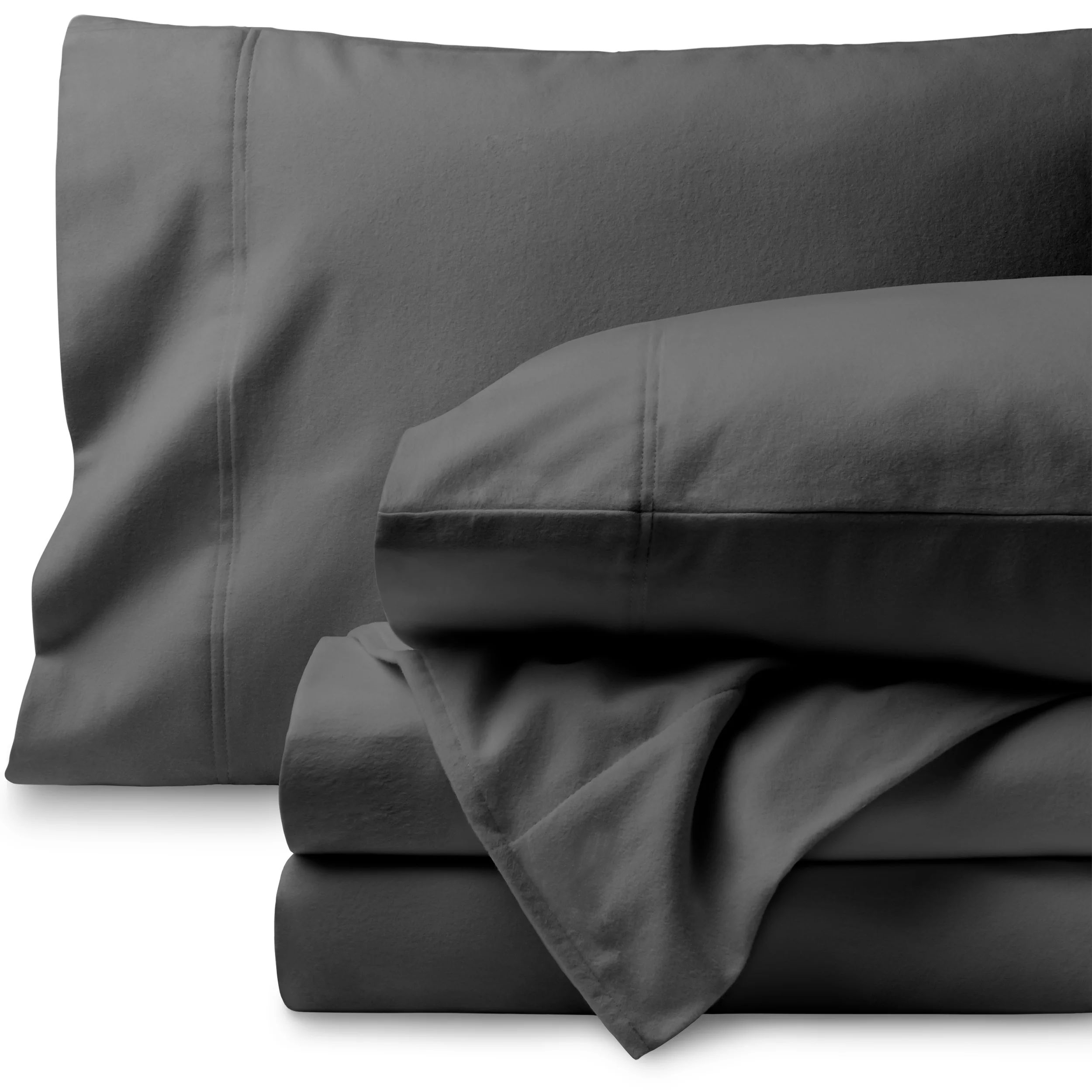 Bare Home 100% Cotton Velvet Flannel Sheet Set - Extra Soft Heavyweight - Double Brushed Flannel ... | Walmart (US)