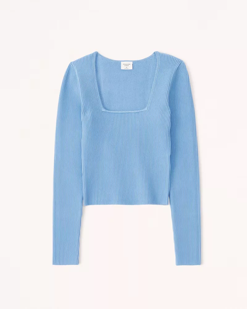 Long-Sleeve Ottoman Squareneck Top curated on LTK