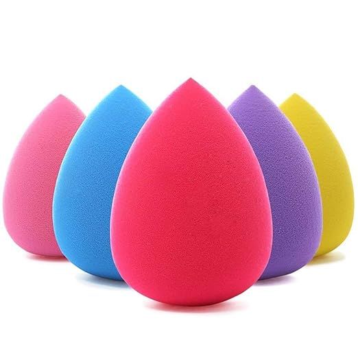 BEAKEY 5 Pcs Makeup Sponge Set Blender Beauty Foundation Blending Sponge, Flawless for Liquid, Cr... | Amazon (US)