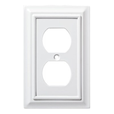Brainerd  Architectural 1-Gang Pure White Duplex Standard Wall Plate | Lowe's