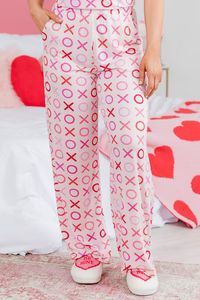 Goodnight Kisses XO Pajama Open Bottom Pant | Pink Lily