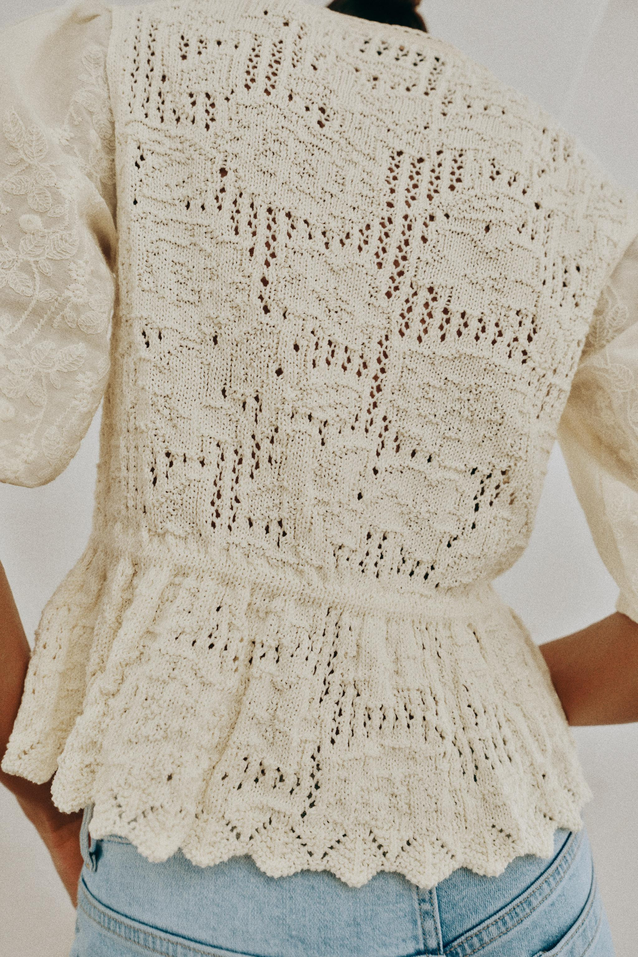 ROMANTIC COMBINATION KNIT JACKET | Zara US