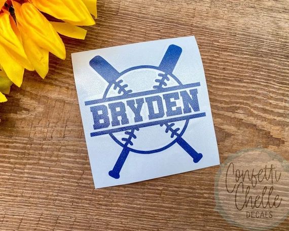 Baseball Decal  Baseball Player Decal With Name  Baseball | Etsy | Etsy (US)