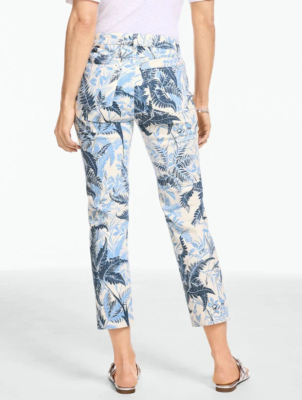 Straight Crop Jeans - Jungle Toile | Talbots