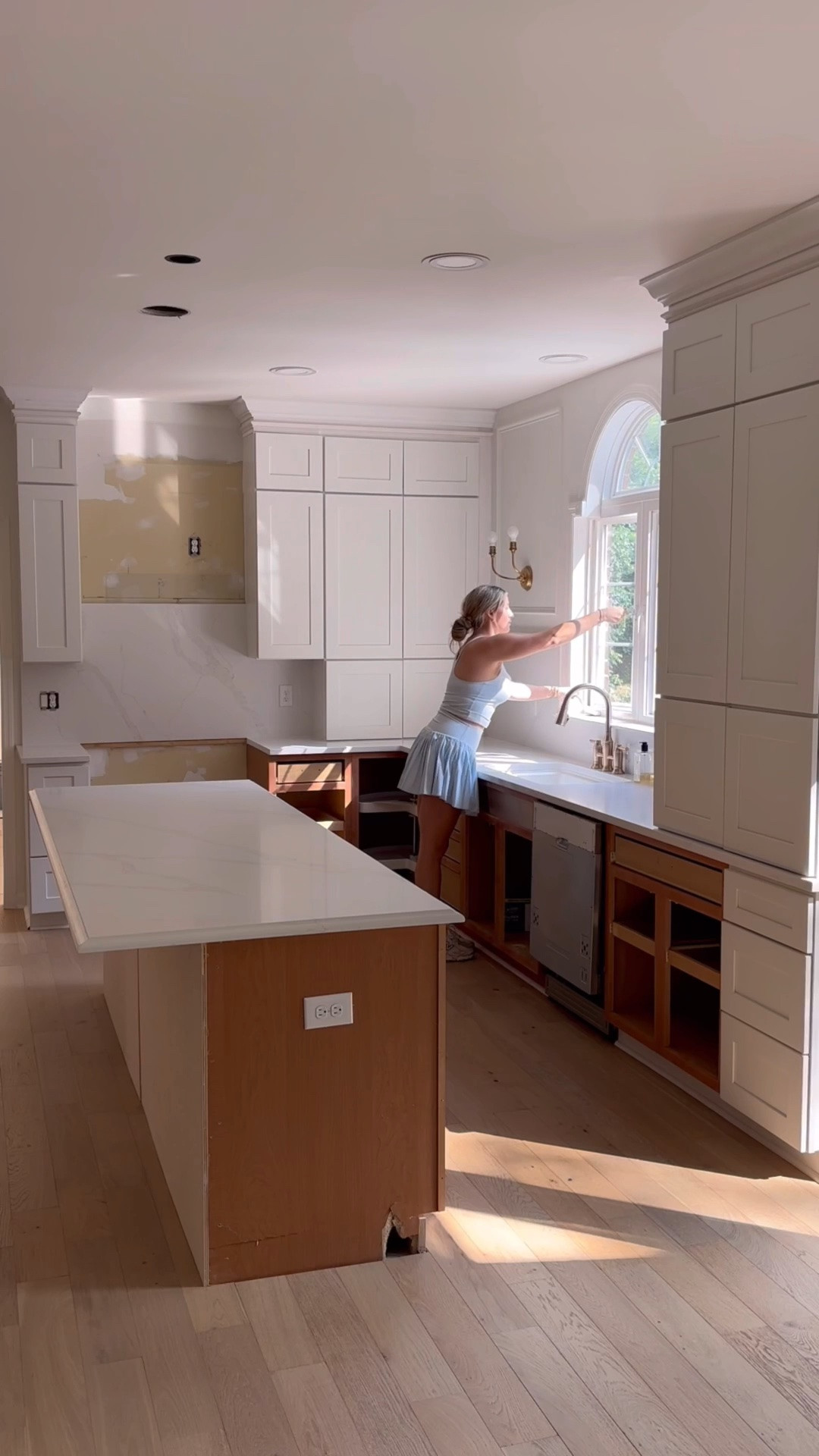 home renovation updates! 🤍 
PAINT COLORS:
walls - white dove by Benjamin Moore 
cabinets - natural cream by Benjamin Moore (painting cabinets next week! Can’t wait to see this color)

#LTKHome #LTKvlog #LTKdayinmylife