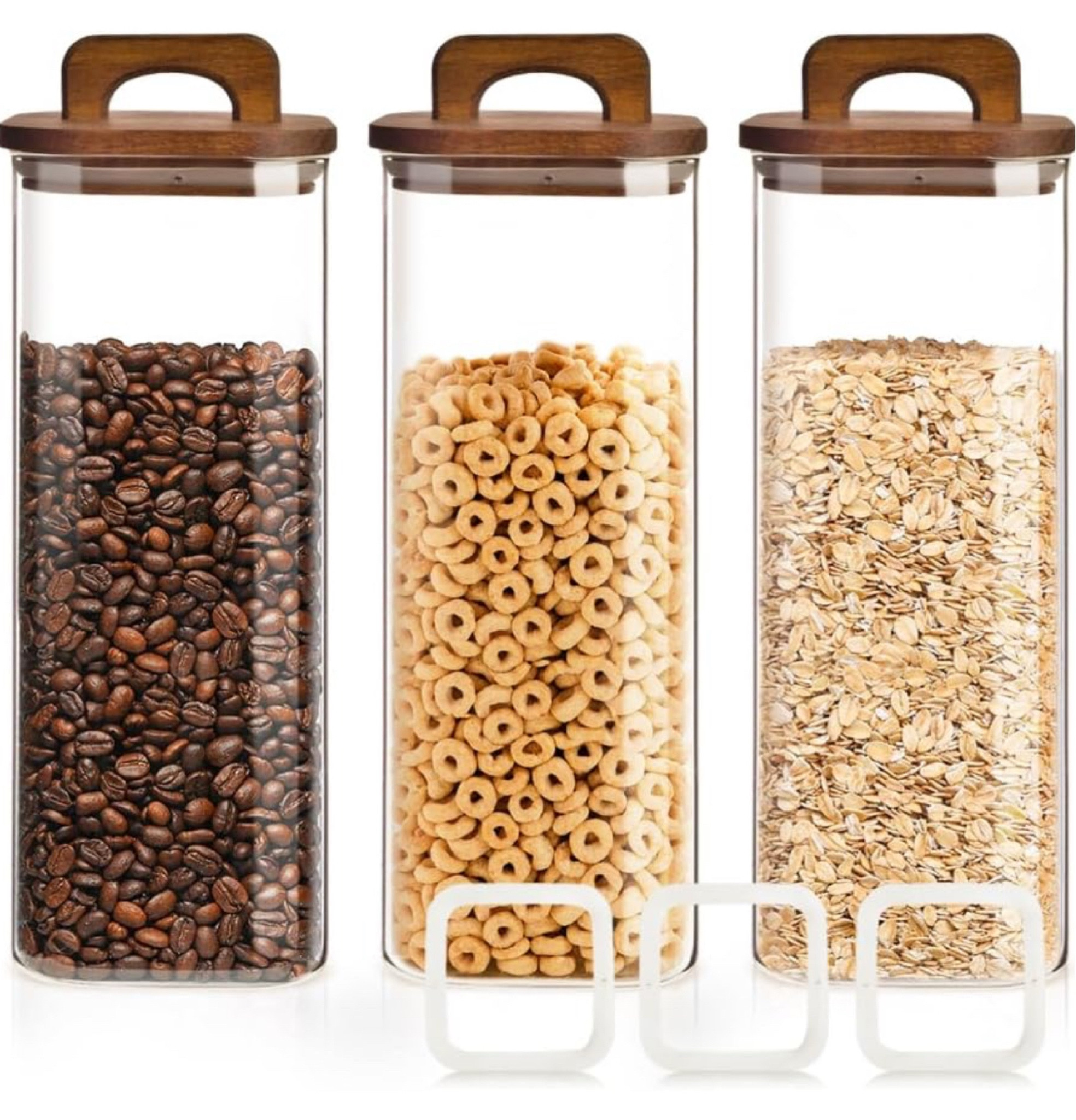 11% off 🎉

4.6 4.6 out of 5 stars (66)
Glass Food Storage Canisters with Lids, 68oz Square Glass Jars with Bamboo Lids,Clear Food Storage Jar for Sugar, Oat, Tea, Cookie, Pasta,(Set of 3)

#LTKSaleAlert #LTKHome