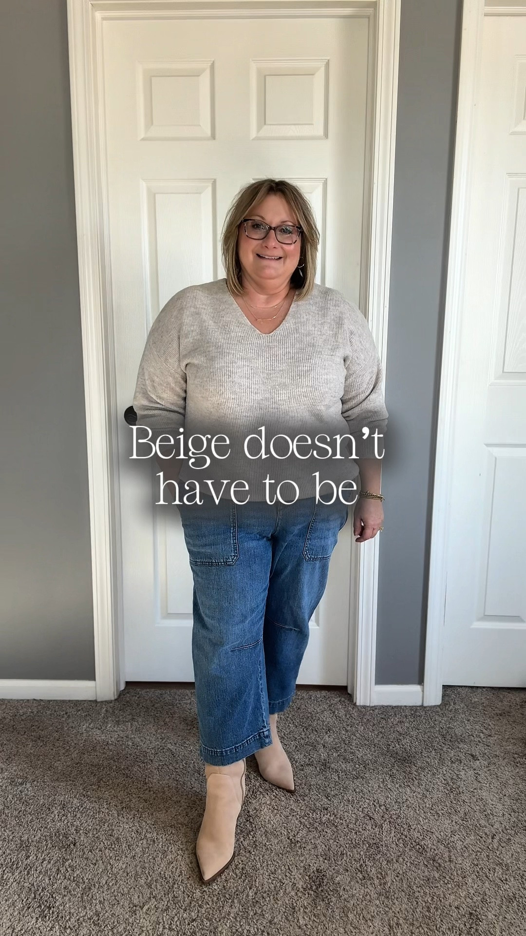 Beige doesn’t have to be boring — it’s cozy, chic, and totally outfit-of-the-day worthy 🤎 Today’s look pairs a soft beige lightweight sweater with oat-colored boots for a neutral style that feels timeless and effortless. Loving how this combo flatters my curves and keeps a comfy + polished vibe for everyday wear. 


#OOTD #plussizefashion #beigeoutfit

Fall sweater, lightweight sweater 
plussize outfit of the day, neutral outfit inspo, beige aesthetic outfit, curvy fashion inspo, midsize fashion, outfit inspiration daily, outfit ideas for women, cozy fall outfit ideas, style over 50 fashion