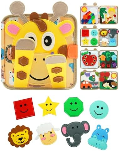 Busy Book for Toddlers 1-3, Montessori Toys for 1 Year Old, Kids Travel Toys, Educational Activit... | Amazon (US)