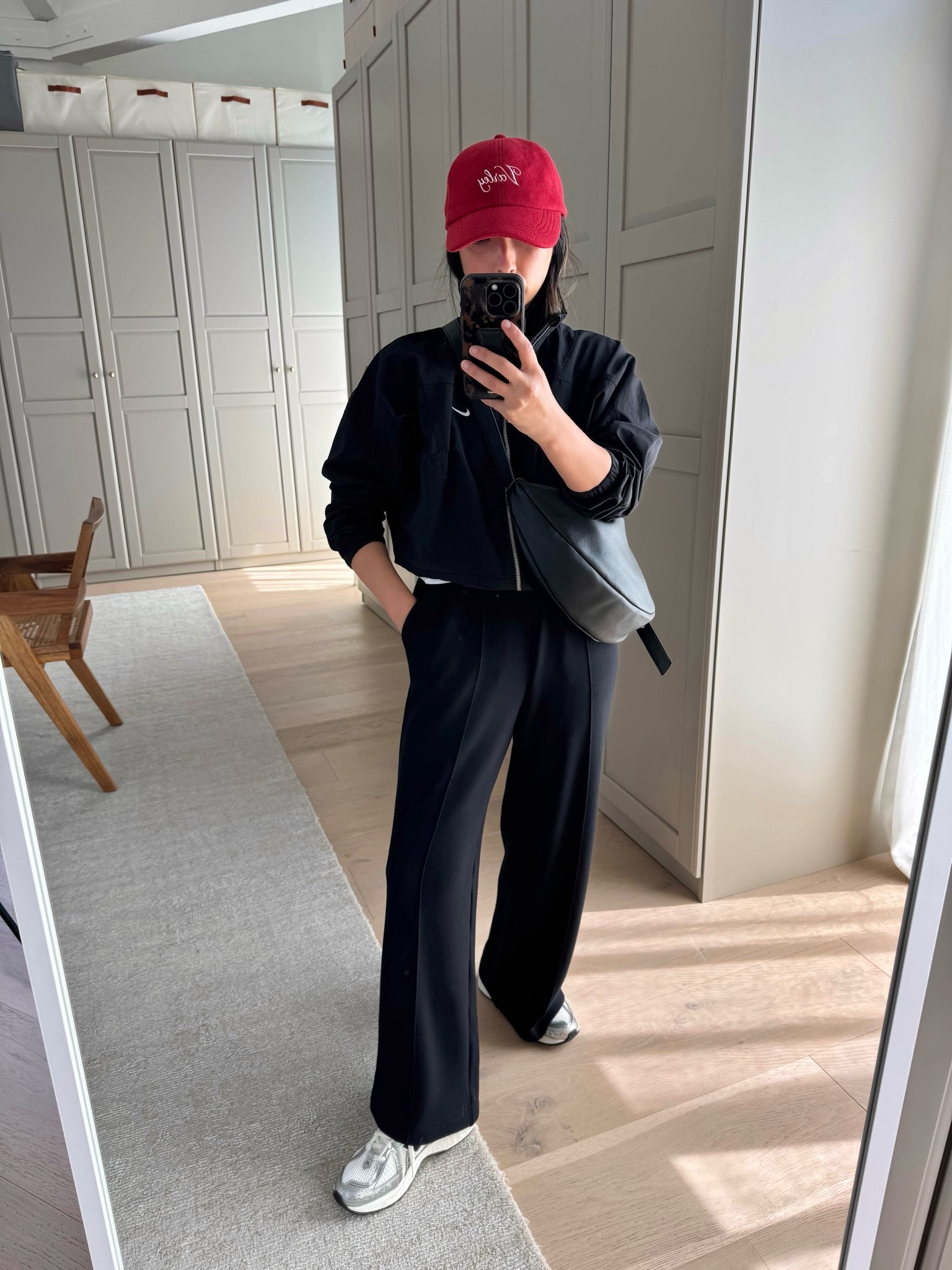 Your legging alternatives! These are butter soft, Elongate the legs, and true high rises, has pockets. Wearing the 28” inseam

Varley wide leg xs 28”
AYR tee medium
Nike windbreaker small
New Balance sneakers 5.5 women’s
The Sak Tess bag large. This size is sold out
Varley fleece hat
Dorsey Cecilia earrings 3.4

#LTKmomlife #LTKPetite #LTKOver40