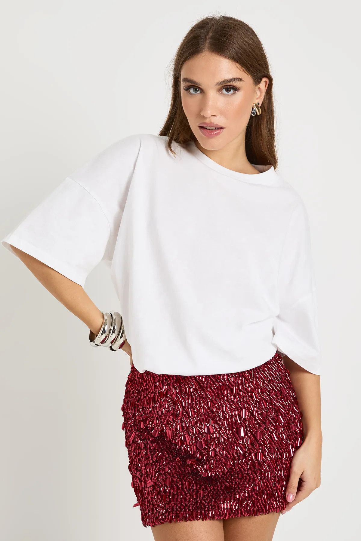 Sequin Mini Skirt | Boohoo.com (UK & IE)