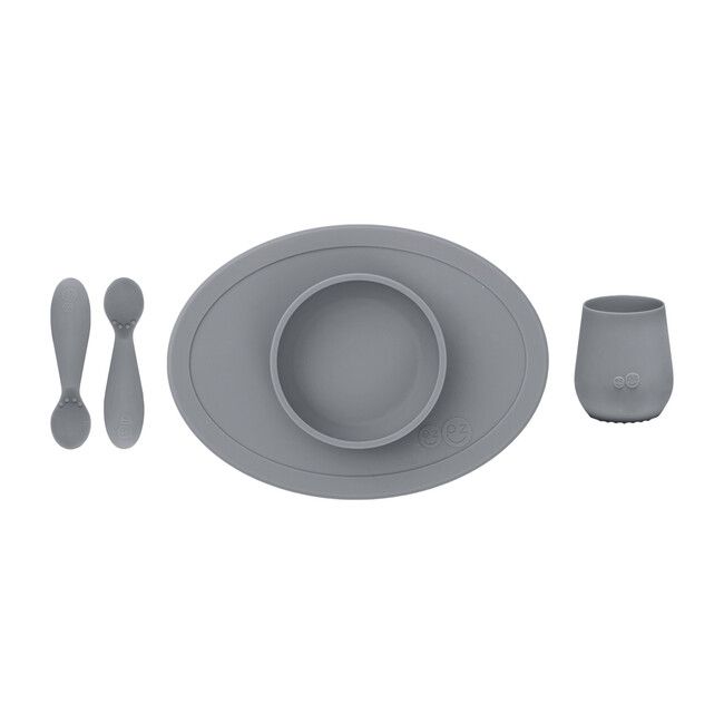 ezpz | First Foods Set, Gray (Grey) | Maisonette | Maisonette