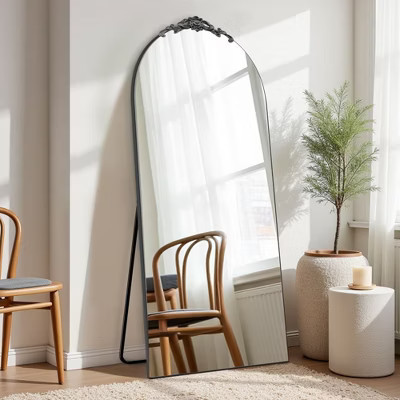 Full-Length Wooden Mirror with Right-Angled Arch Frame | Target