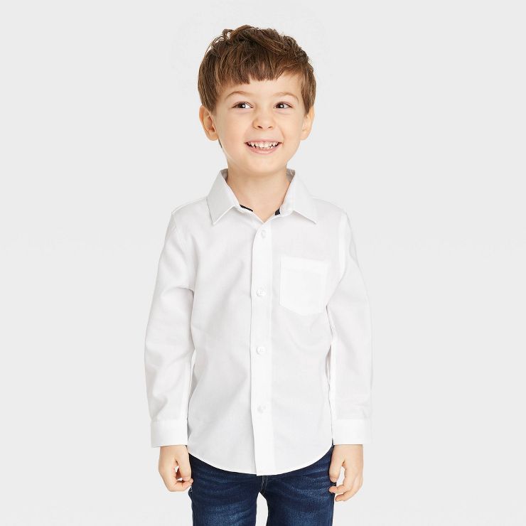 Toddler Boys' Long Sleeve Oxford Button-Down Shirt - Cat & Jack™ | Target