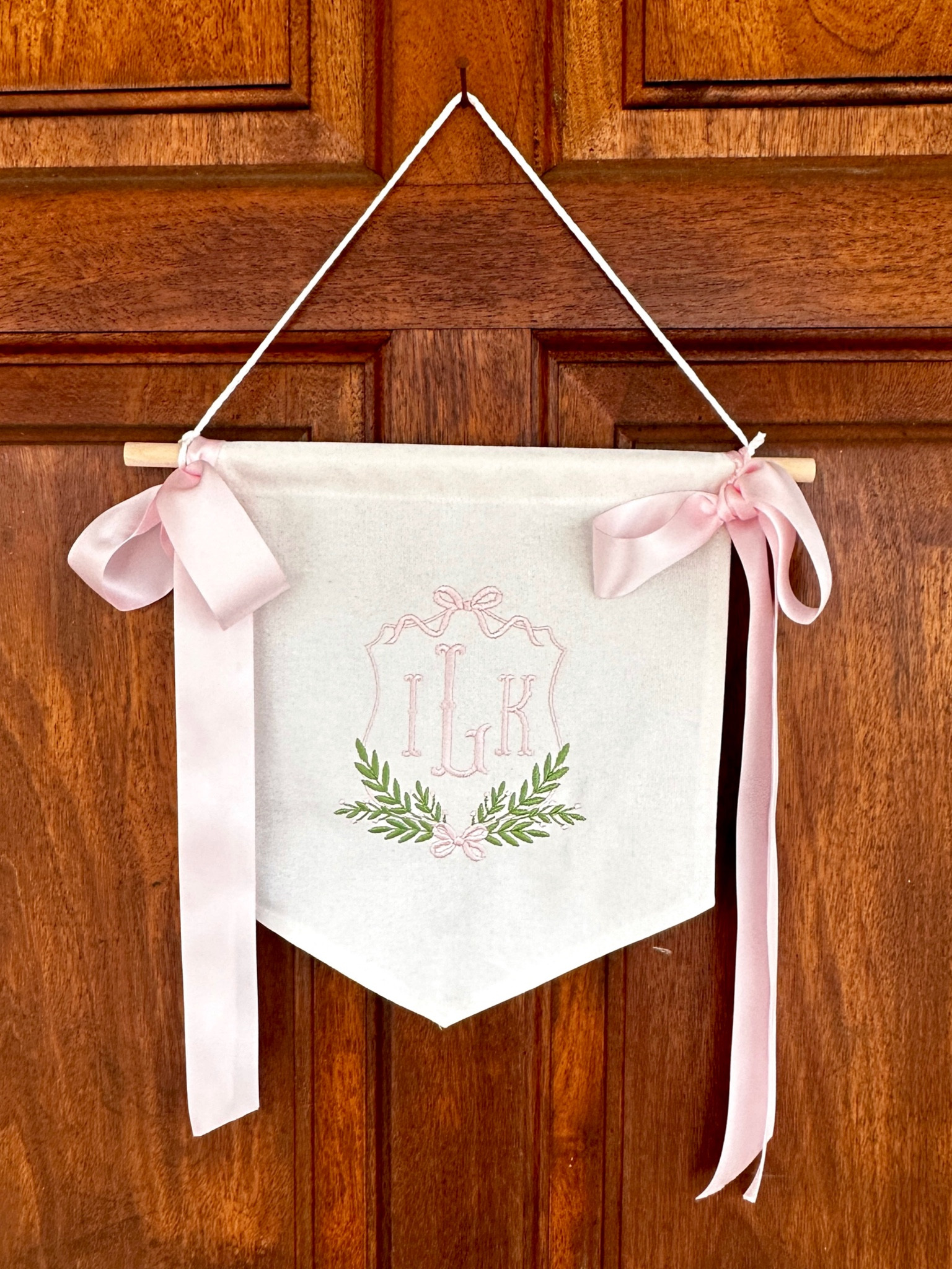 Baby girl embroidered monogram birth announcement sign for baby shower decor, nursery decor, hospital door hanger sign on Etsy! 


#LTKBaby #LTKBump #LTKGiftGuide