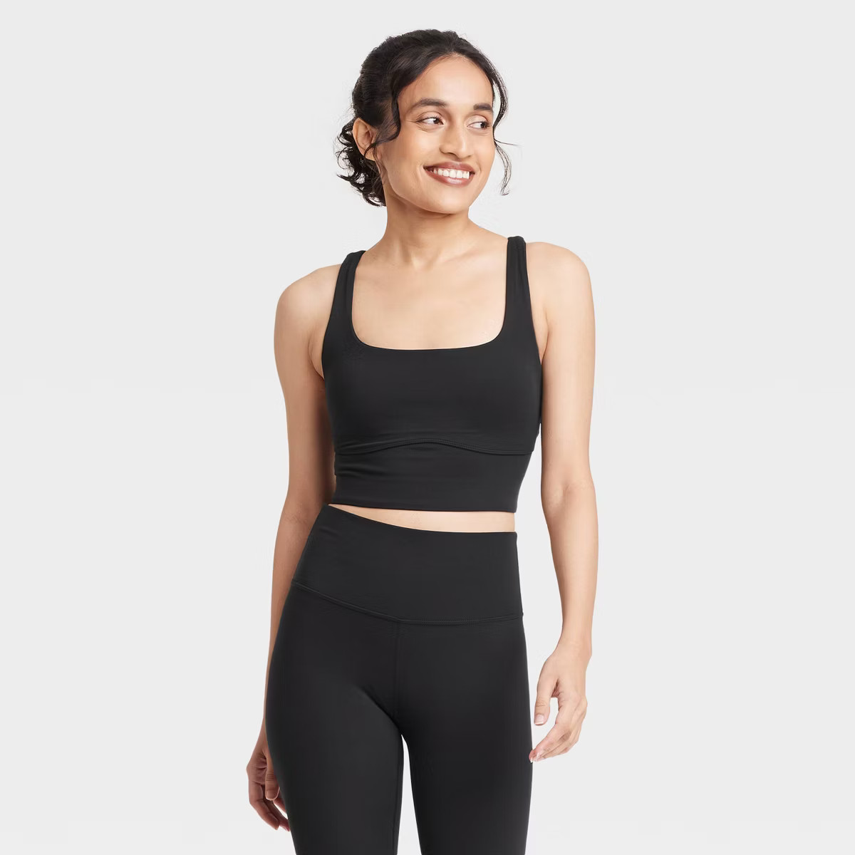 Women's Square Neck Cropped Support Tank Top - JoyLab™ | Target
