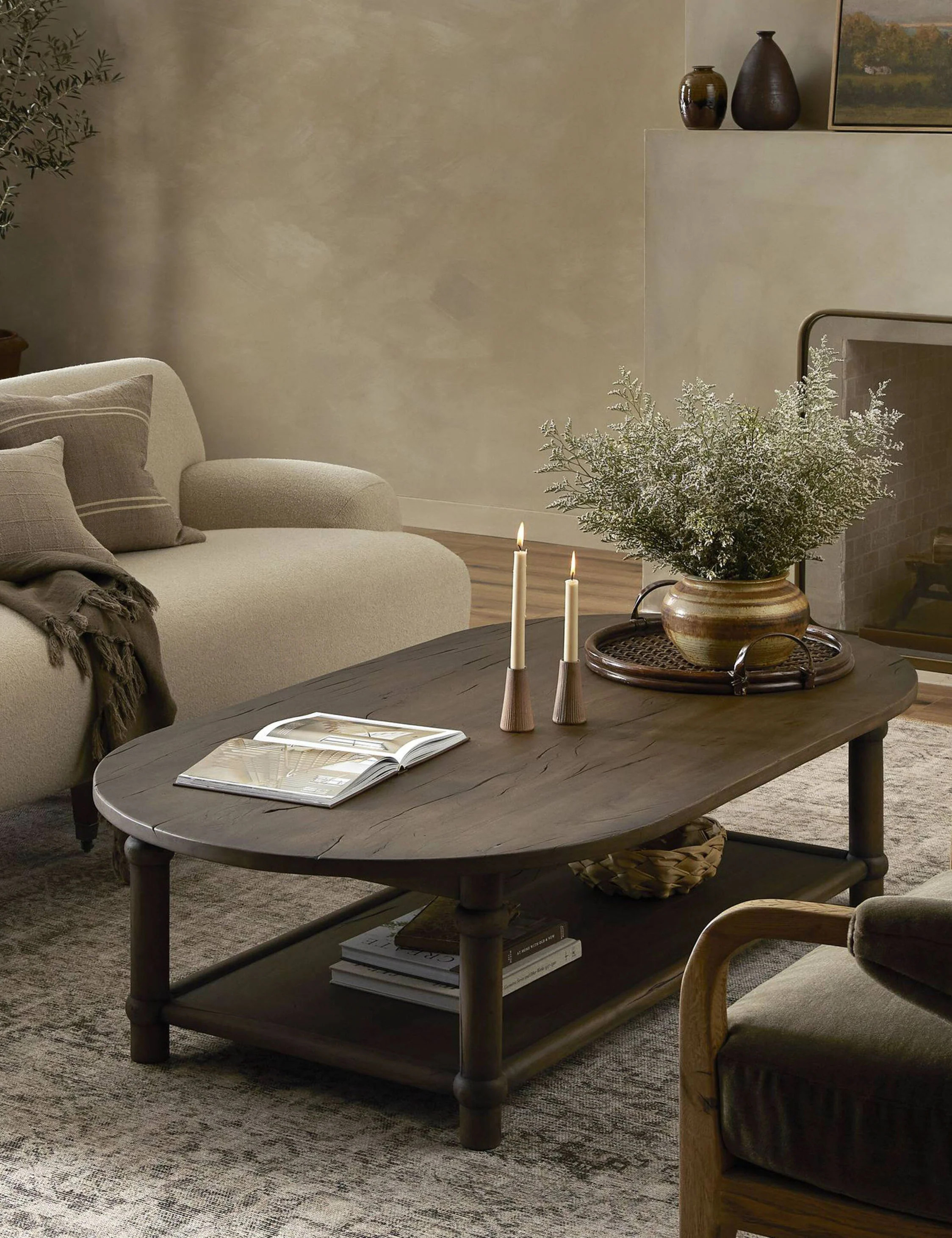 Charnes Oval Coffee Table by Amber Lewis x Four Hands | Lulu and Georgia 