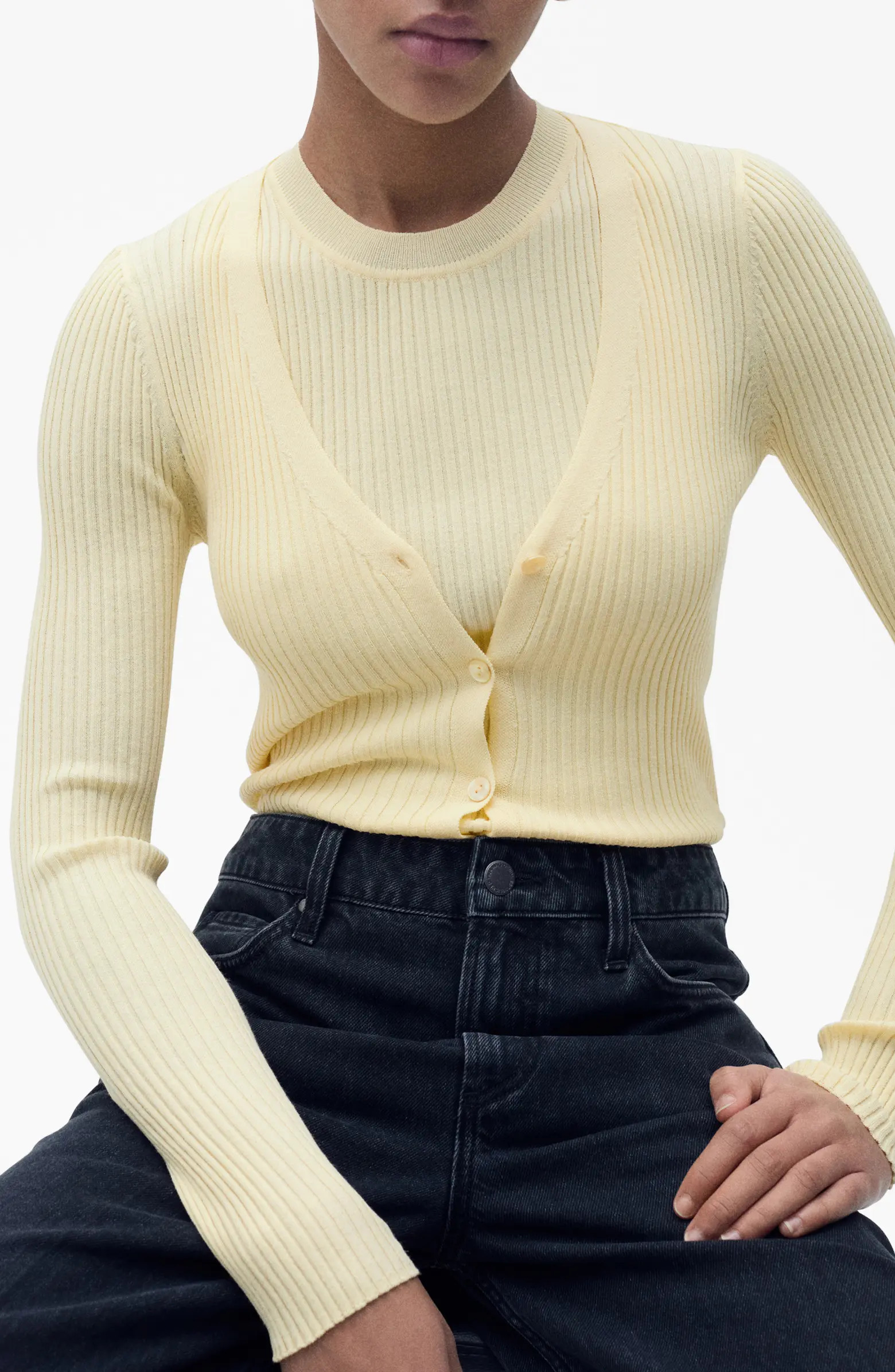 Rib V-Neck Cardigan | Nordstrom