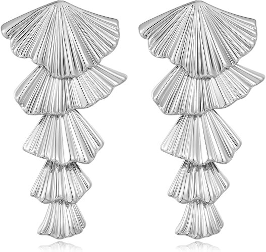 Gold/Silver Shell Dangle Earrings for Women Seashell Drop Dangle Earrings Ocean Beach Earrings Su... | Amazon (US)