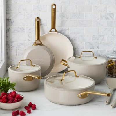 Reserve Pro Ceramic Nonstick 10-Piece Cookware Set | Macadamia | GreenPan