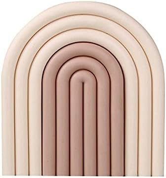 Nordic style Rainbow Silicone Coasters Removable Non Slip Insulation Pads for Tabletop Protection Cu | Amazon (US)