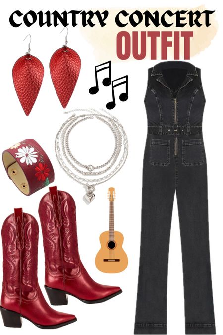 Country Concert Outfit 🎶 Just look at those red boots! 

#LTKShoeCrush #LTKStyleTip #LTKFestival