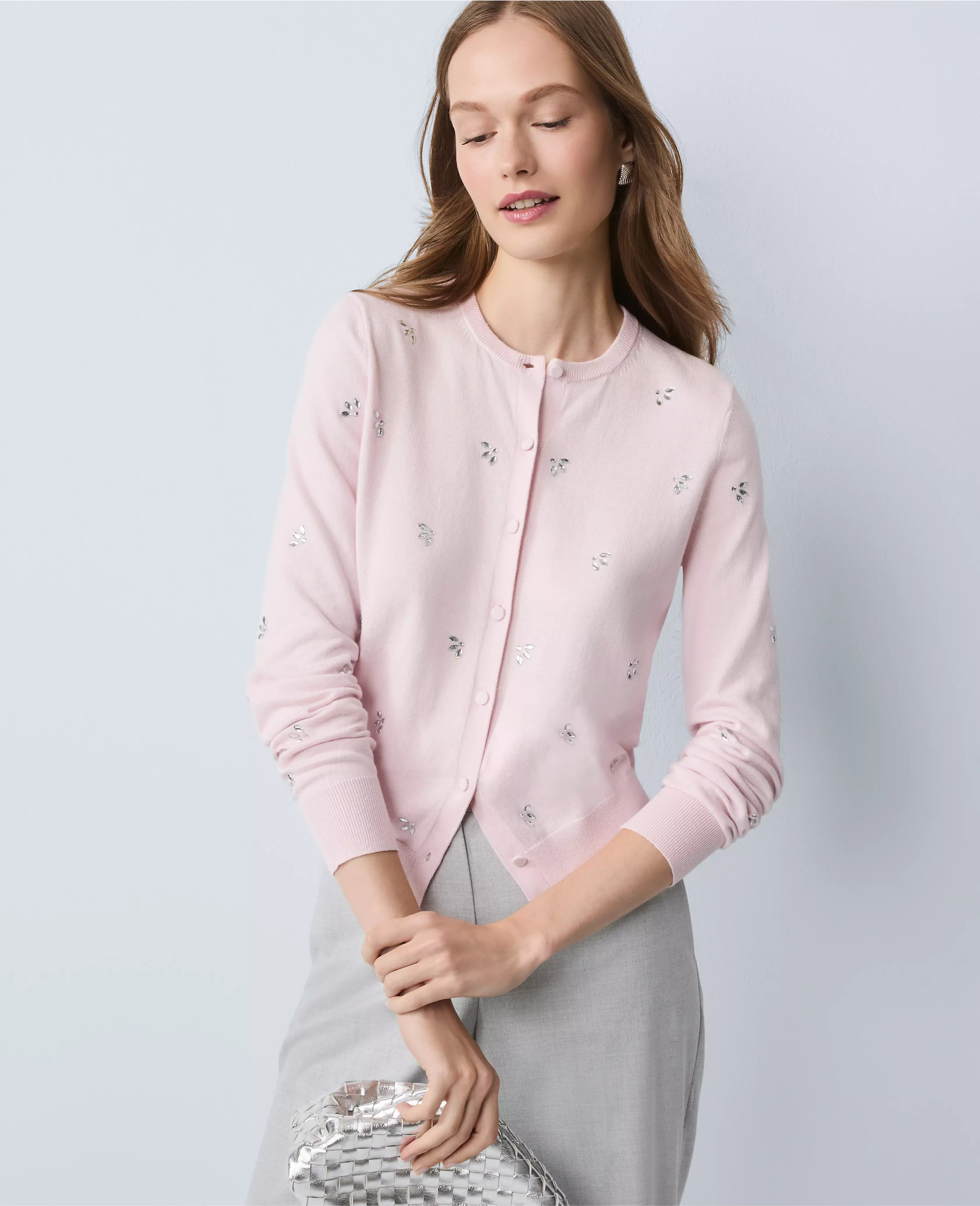 Crystal Embellished Ann Cardigan | Ann Taylor