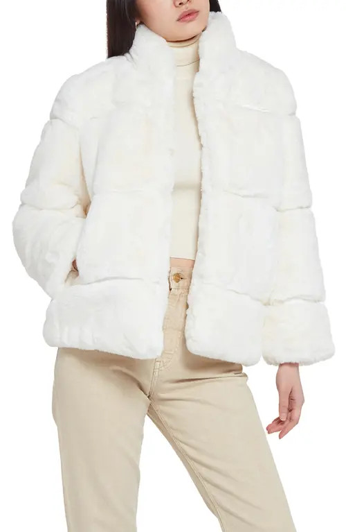 Apparis Skylar Recycled Faux Fur Jacket in Ivory at Nordstrom, Size Large | Nordstrom