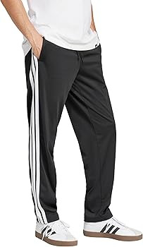 adidas Mens 3-Stripes Tricot Opem Hem Track Pants | Amazon (US)